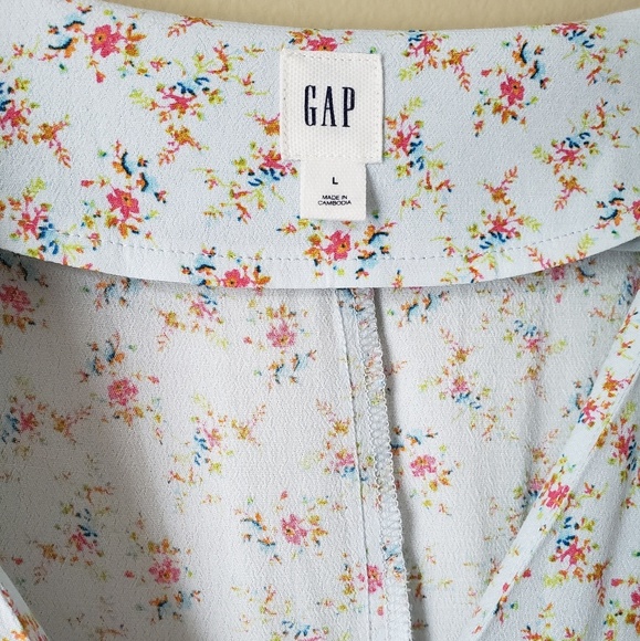 Gap light blue floral skater dress - Picture 3 of 6